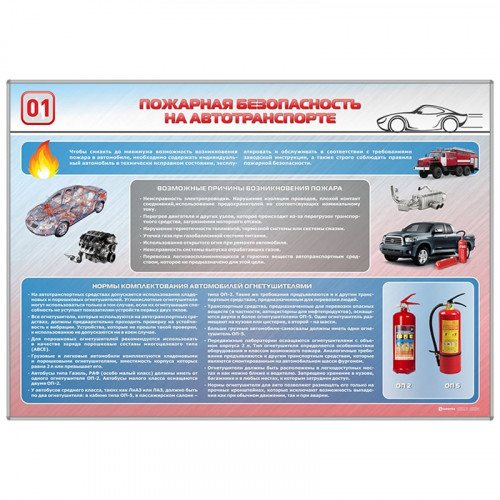Стенд "Пожарная безопасность на автотранспорте"